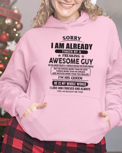 Sorry I Am Already Taken By A Freaking Awesome Guy - Gift From Husband - TLEE00 (SKU07-177-00)