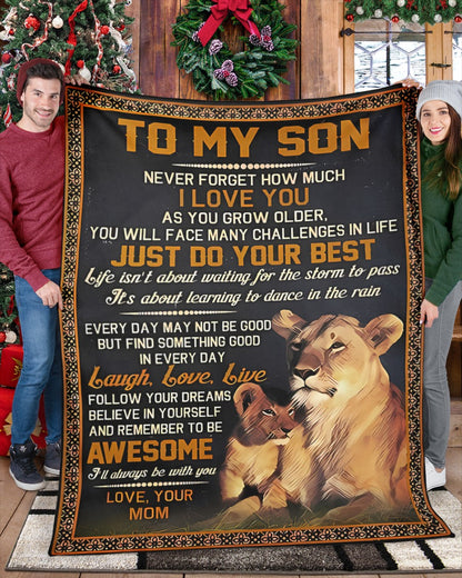 Special Gift For Your Son Blanket - From Mom (SKUB12-78)