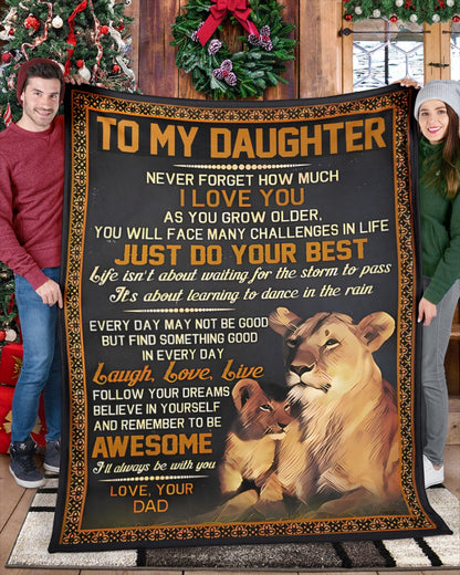 Special Gift For Your Daughter Blanket - From Dad (SKUB12-101)