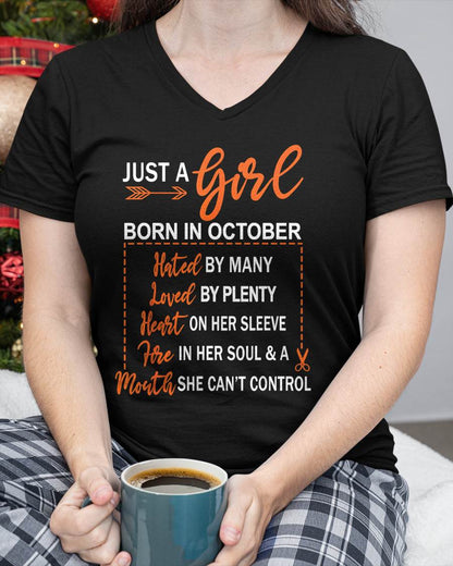 A GIRL BORN IN OCTOBER – WITH A WARM HEART, A FIERY SOUL, AND A MOUTH THAT’S HARD TO CONTROL - FOR WOMEN - TLEE10 (SKU10-55-10)