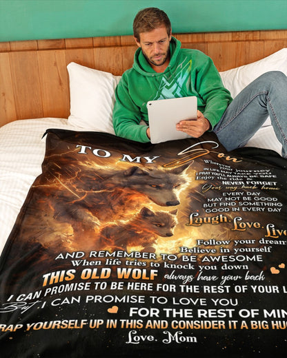 Special Gift For Your Son Blanket - From Mom (SKUB12-81)