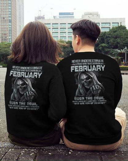 FEBRUARY - NEVER UNDERESTIUNDER A MAN - T-SHIRT FOR MAN - TLEE02 (SKU08-05-02)