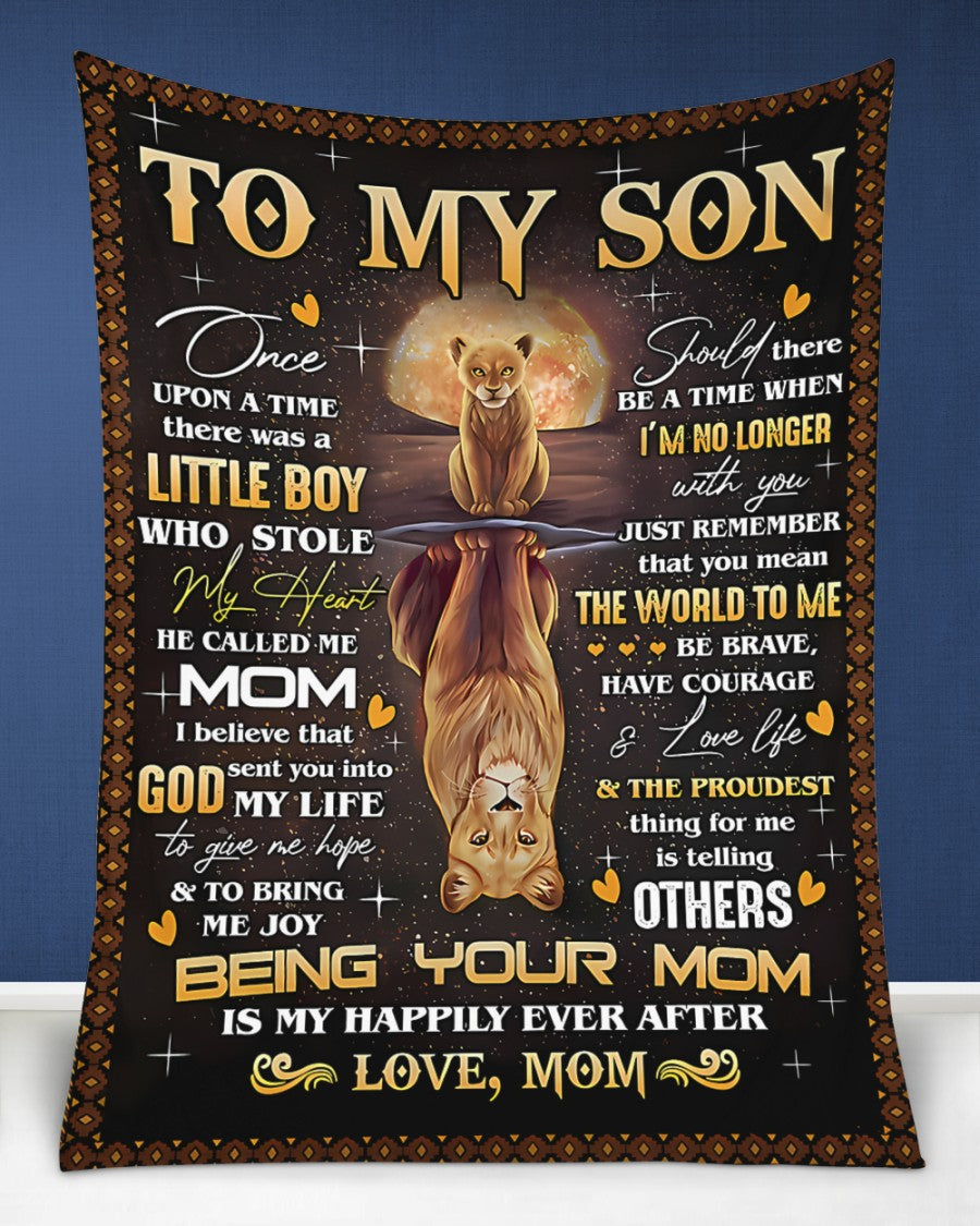 Special Gift For Your Son Blanket - From Mom02