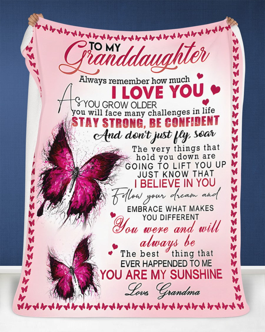 Special Gift For Your Granddaughter Blanket - From Grandma (SKUB12-230)