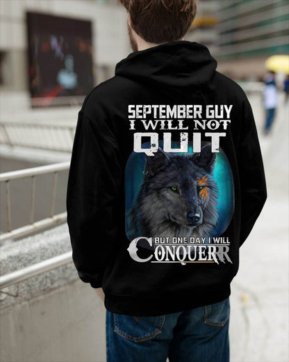 SEPTEMBER GUY I WILL NOT QUIT BUT ONE DAY I WILL CONQUER - FOR MAN - TLEE09 (SKU09-48-09)