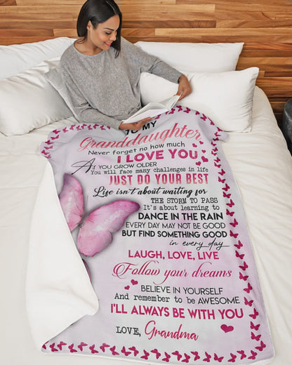 Special Gift For Your Granddaughter Blanket - From Grandma (SKUB12-176)