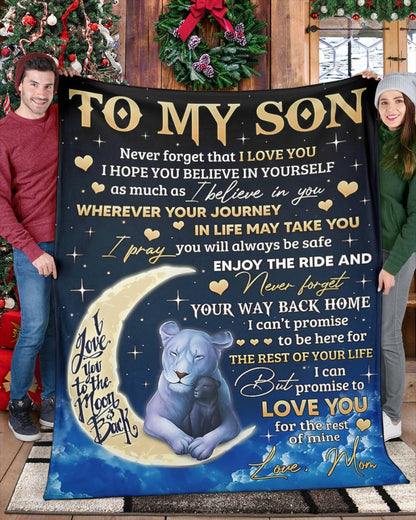 Special Gift For Your Son Blanket - From Mom00