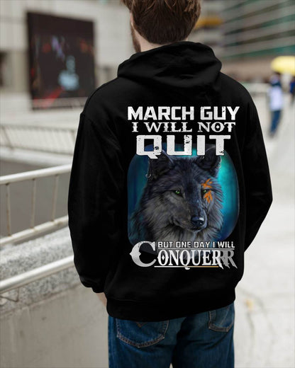 MARCH GUY I WILL NOT QUIT BUT ONE DAY I WILL CONQUER - FOR MAN - TLEE03 (SKU09-48-03)