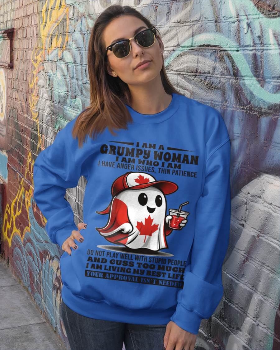 I AM A GRUMPY WOMAN I AM WHO I AM I HAVE ANGER ISSUES, THIN PATIENCE - FOR WOMEN - TLEE00 (SKU09-84-00)