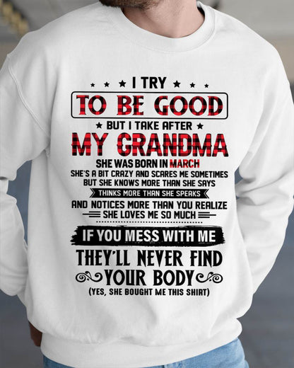 MARCH - I TRY TO BE GOOD BUT I TAKE AFTER MY GRANDMA - FROM GRANDMA - TLEE03 (SKU07-102-03)