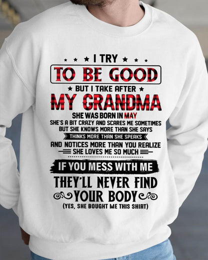MAY - I TRY TO BE GOOD BUT I TAKE AFTER MY GRANDMA - FROM GRANDMA - TLEE05 (SKU07-102-05)