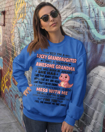 JANUARY - YES! I'M A LUCKY GRANDDAUGHTER I HAVE A FREAKING AWESOME GRANDMA- FROM GRANDMA - TLEE01 (SKU09-132-01)