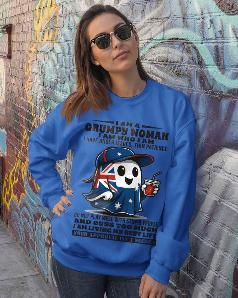 I AM A GRUMPY WOMAN I AM WHO I AM I HAVE ANGER ISSUES, THIN PATIENCE - FOR WOMEN - TLEE00 (SKU09-83-00)