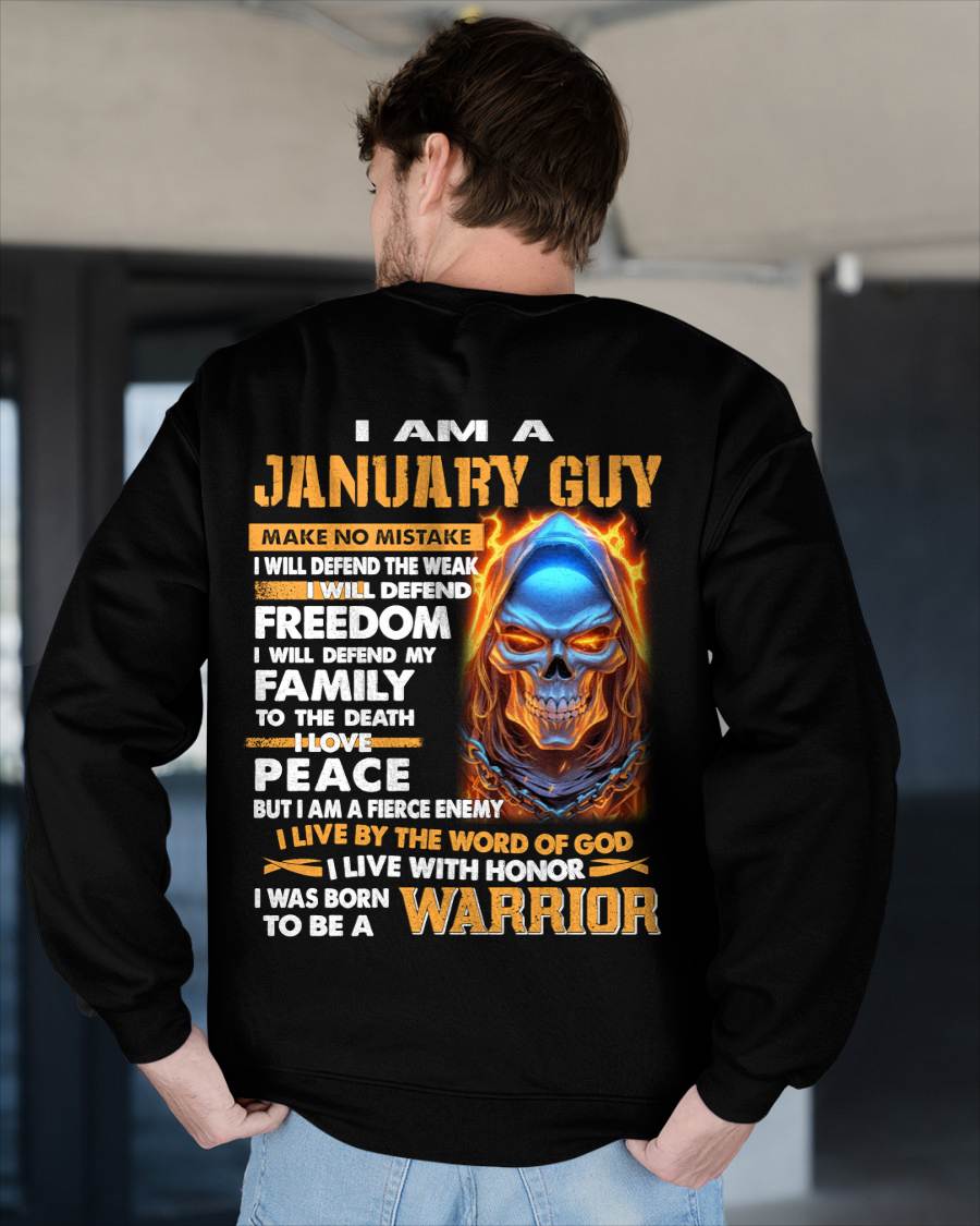JANUARY - A WARRIOR BY BLOOD, A BELIEVER BY HEART - GIFT FOR MAN - TLEE01 (SKU10-51-01)