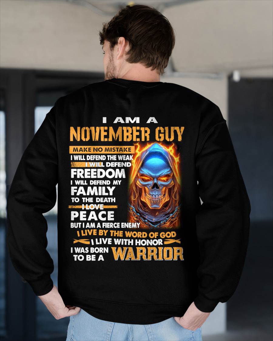 NOVEMBER - A WARRIOR BY BLOOD, A BELIEVER BY HEART - GIFT FOR MAN - TLEE11 (SKU10-51-11)