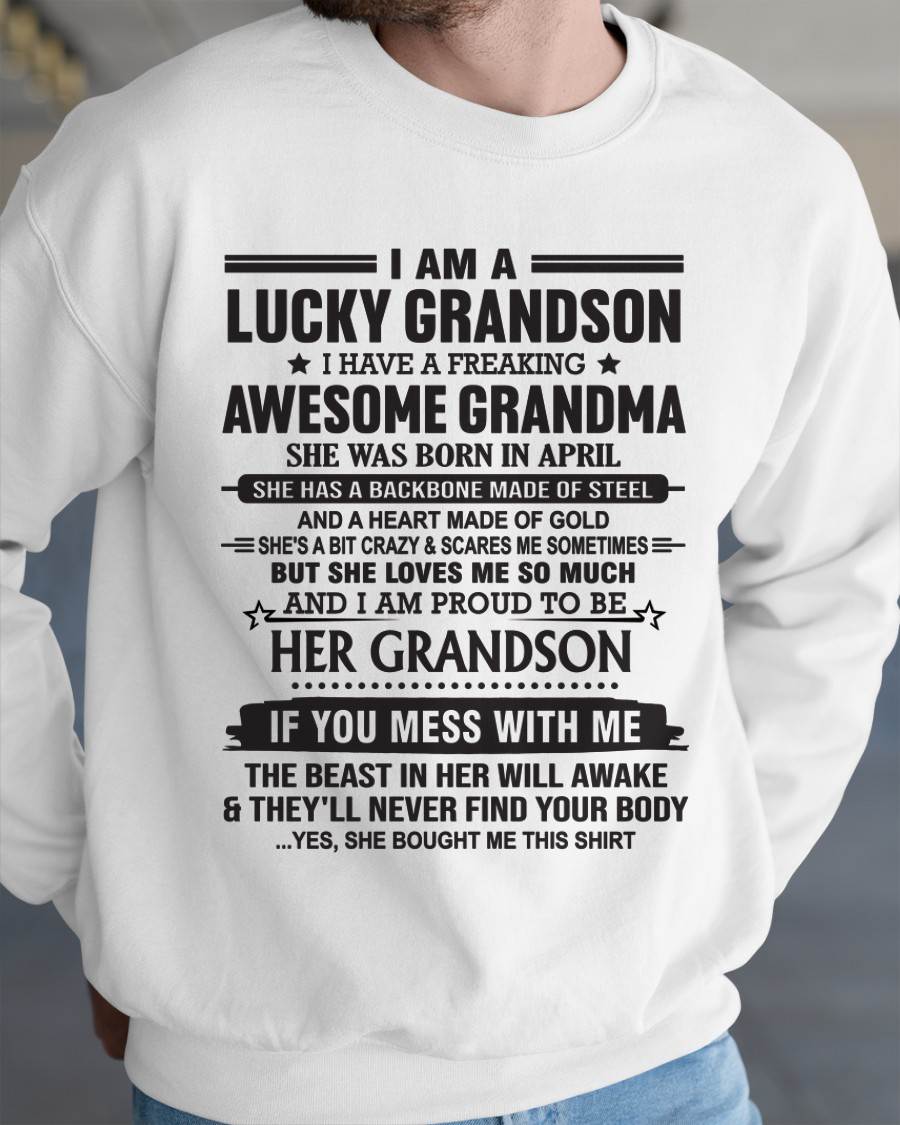 APRIL - GRANDSON OF A STRONG & LOVING GRANDMA - FROM GRANDMA - TLEE04 (SKU11-154-04)