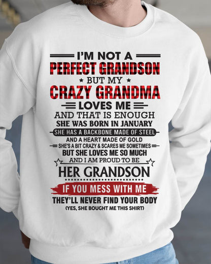 JANUARY - I’M NOT PERFECT, BUT MY CRAZY GRANDMA LOVES ME - FROM GRANDMA - TLEE01 (SKU26T-01131-01)