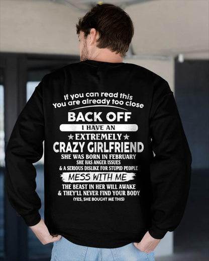 February - Back Off I Have An Extremely Crazy Girlfriend - Gift From Wife - TLEE02 (SKU07-175-02)