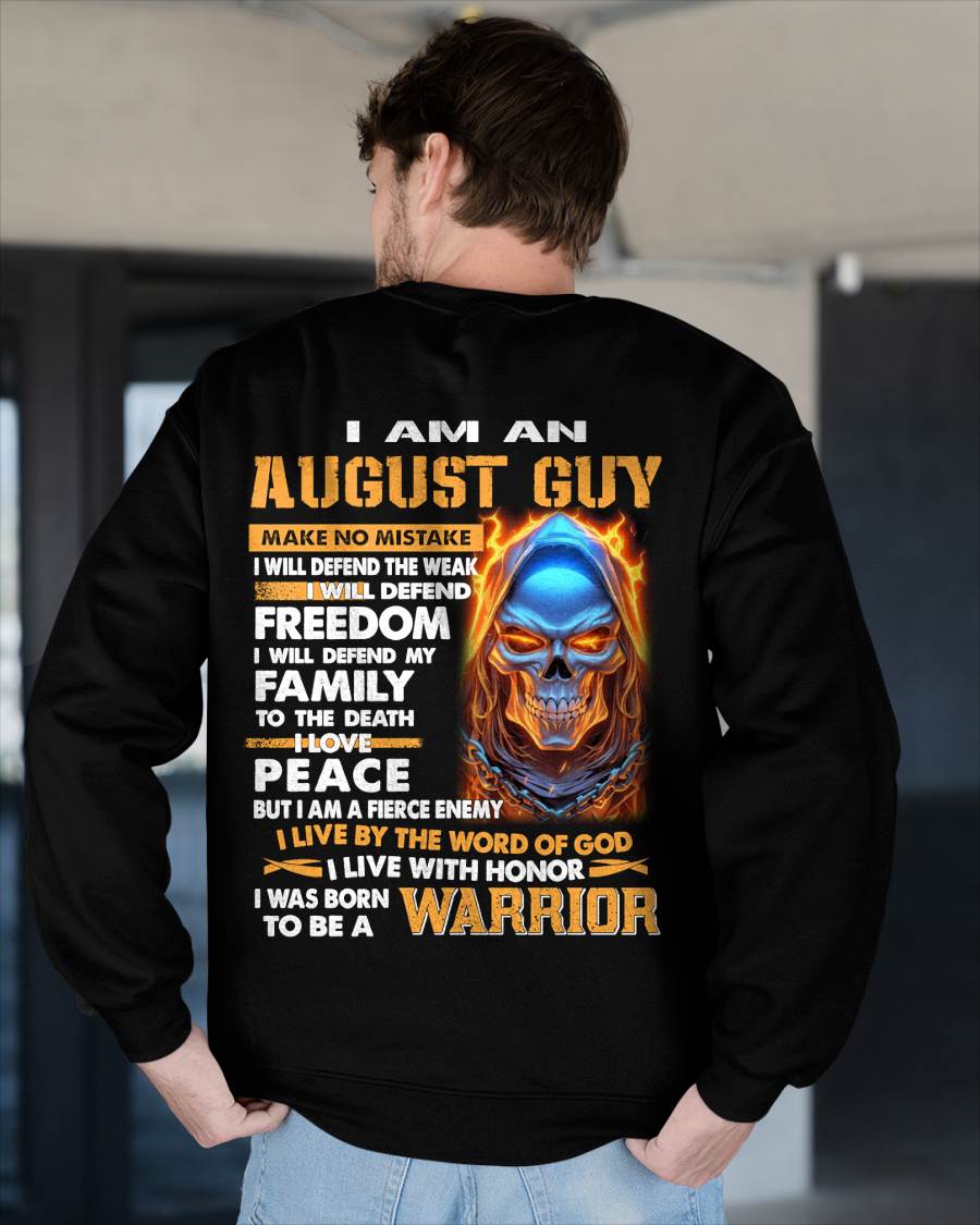 AUGUST - A WARRIOR BY BLOOD, A BELIEVER BY HEART - GIFT FOR MAN - TLEE08 (SKU10-51-08)