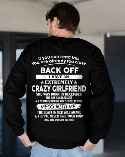 December - Back Off I Have An Extremely Crazy Girlfriend - Gift From Wife - TLEE12 (SKU07-175-12)