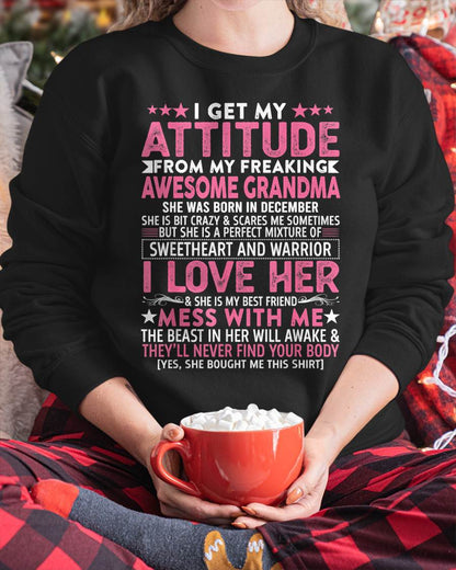 DECEMBER  - I GET MY ATTITUDE FROM MY FREAKING AWESOME GRANDMA - FROM GRANDMA - TLEE12 (SKU07-163-12)