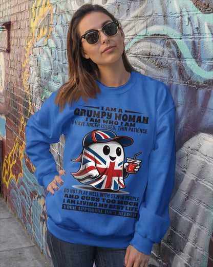 I AM A GRUMPY WOMAN I AM WHO I AM I HAVE ANGER ISSUES, THIN PATIENCE - FOR WOMEN - TLEE00 (SKU09-82-00)