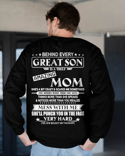 BEHIND EVERY GREAT SON IS A TRULY AMAZING MOM - FROM MOM - TLEE00 (SKU10-37-00)