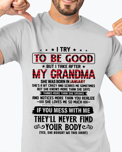JANUARY - I TRY TO BE GOOD BUT I TAKE AFTER MY GRANDMA - FROM GRANDMA - TLEE01 (SKU07-102-01)