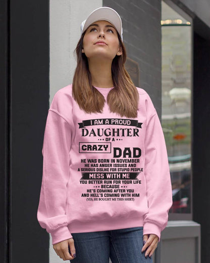 NOVEMBER - I AM A PROUD DAUGHTER OF A CRAZY DAD - FROM DAD - TLEE11 (SKU10-96-11)
