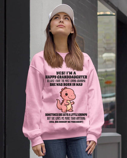 MAY - YES! I'M A HAPPY GRANDDAUGHTER BECAUSE I HAVE THE MOST LOVING GRANDMA - FROM GRANDMA - TLEE05 (SKU09-71-05)