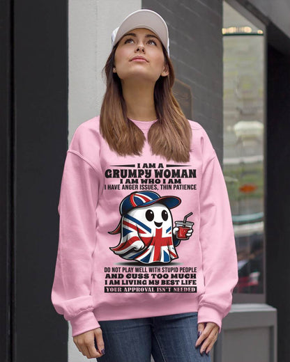 I AM A GRUMPY WOMAN I AM WHO I AM I HAVE ANGER ISSUES, THIN PATIENCE - FOR WOMEN - TLEE00 (SKU09-82-00)