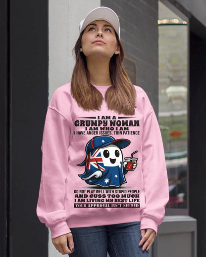 I AM A GRUMPY WOMAN I AM WHO I AM I HAVE ANGER ISSUES, THIN PATIENCE - FOR WOMEN - TLEE00 (SKU09-83-00)