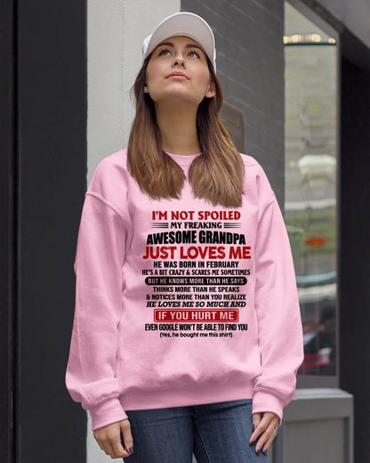 FEBRUARY - I'M NOT SPOILED MY FREAKING AWESOME GRANDPA JUST LOVES ME - FROM GRANDPA - TLEE02 (SKU09-127-02)