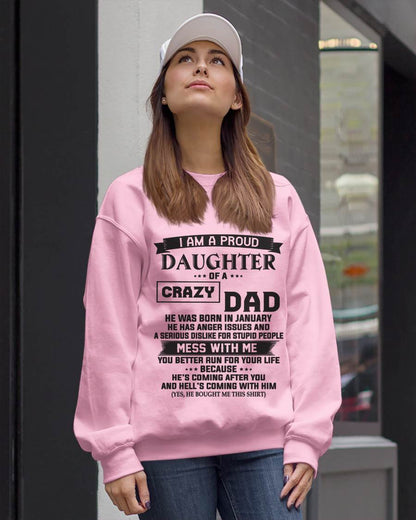 JANUARY - I AM A PROUD DAUGHTER OF A CRAZY DAD - FROM DAD - TLEE01 (SKU10-96-01)