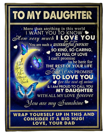 Special gift for your daughter blanket - from Dad (SKUB06-91)