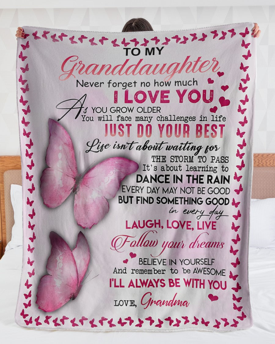 Special Gift For Your Granddaughter Blanket - From Grandma (SKUB12-176)