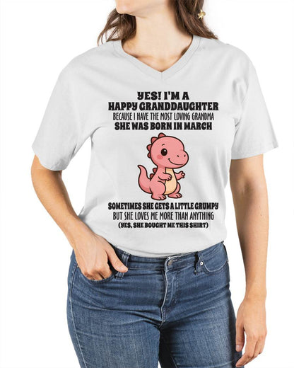 MARCH - YES! I'M A HAPPY GRANDDAUGHTER BECAUSE I HAVE THE MOST LOVING GRANDMA - FROM GRANDMA - TLEE03 (SKU09-71-03)