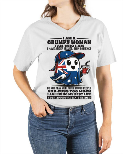 I AM A GRUMPY WOMAN I AM WHO I AM I HAVE ANGER ISSUES, THIN PATIENCE - FOR WOMEN - TLEE00 (SKU09-83-00)