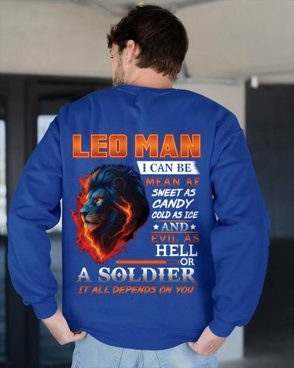I’M NOT JUST A LEO MAN — I’M FIRE AND ICE IN ONE SOUL - GIFT FOR MAN - TLEE00 (SKU10-20-00)