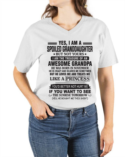 NOVEMBER - A SPECIAL SHIRT FOR MY GRANDDAUGHTER , LOVED LIKE A PRINCESS BY GRANDPA - FROM GRANDPA - TLEE11 (SKU10-119-11)