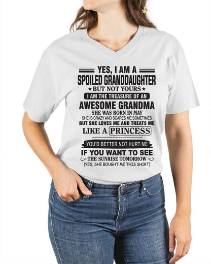 MAY - YES, I AM A SPOILED GRANDDAUGHTER BUT NOT YOURS I AM THE TREASURE OF AN AWESOME GRANDMA - FROM GRANDMA - TLEE05 (SKU10-104-05)
