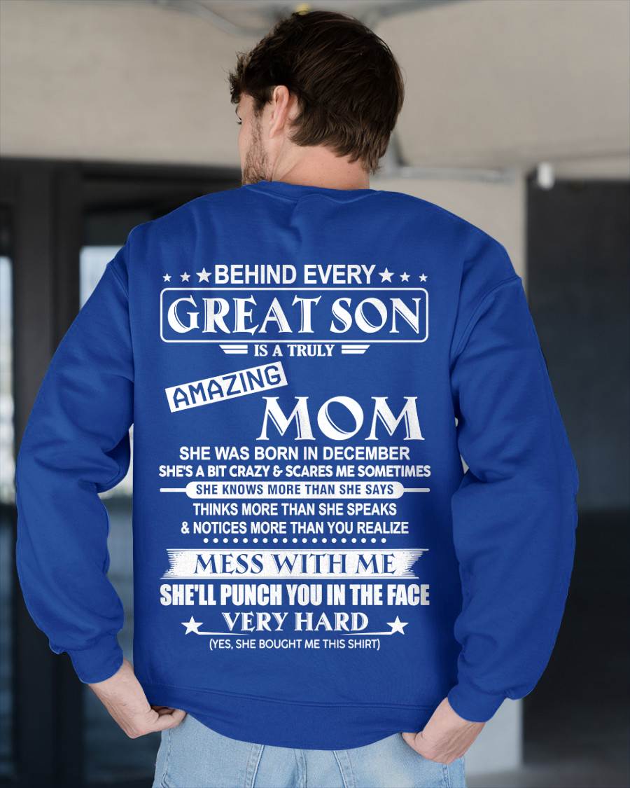 DECEMBER - BEHIND EVERY GREAT SON IS A TRULY AMAZING MOM - FROM MOM - TLEE12 (SKU10-37-12)