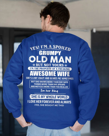 Yes I'm A Spoiled Grumpy Old Man - Gift For Husband From Wife - TLEE00 (SKU07-100-00)