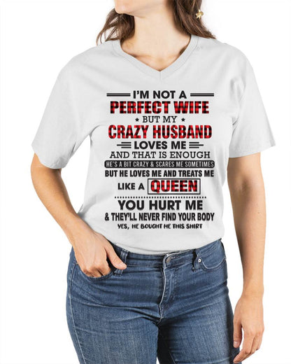 I’M NOT A PERFECT WIFE  BUT MY CRAZY HUSBAND LOVES ME  AND THAT IS ENOUGH - FROM HUSBAND - TLEE00 (SKU26T-0188-00)