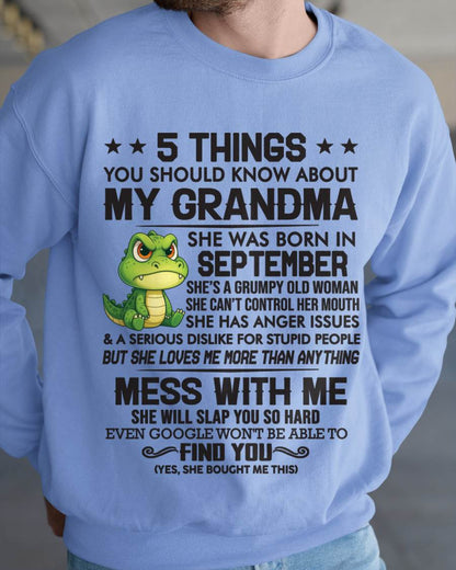 SEPTEMBER - 5 THINGS YOU SHOULD KNOW ABOUT MY GRANDMA – AND YOU'D BETTER NOT MESS WITH ME - FROM GRANDMA - TLEE09 (SKU10-06-09)