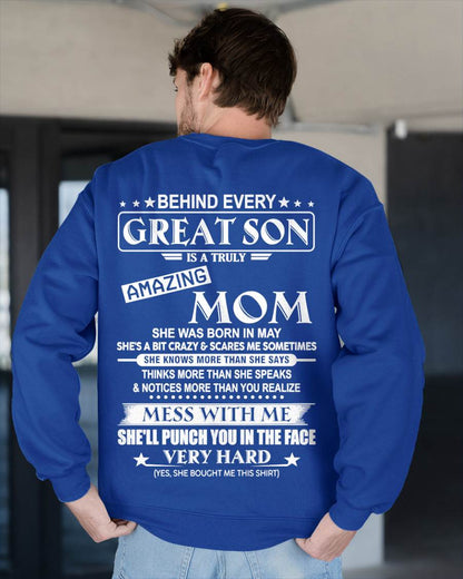 MAY - BEHIND EVERY GREAT SON IS A TRULY AMAZING MOM - FROM MOM - TLEE05 (SKU10-37-05)