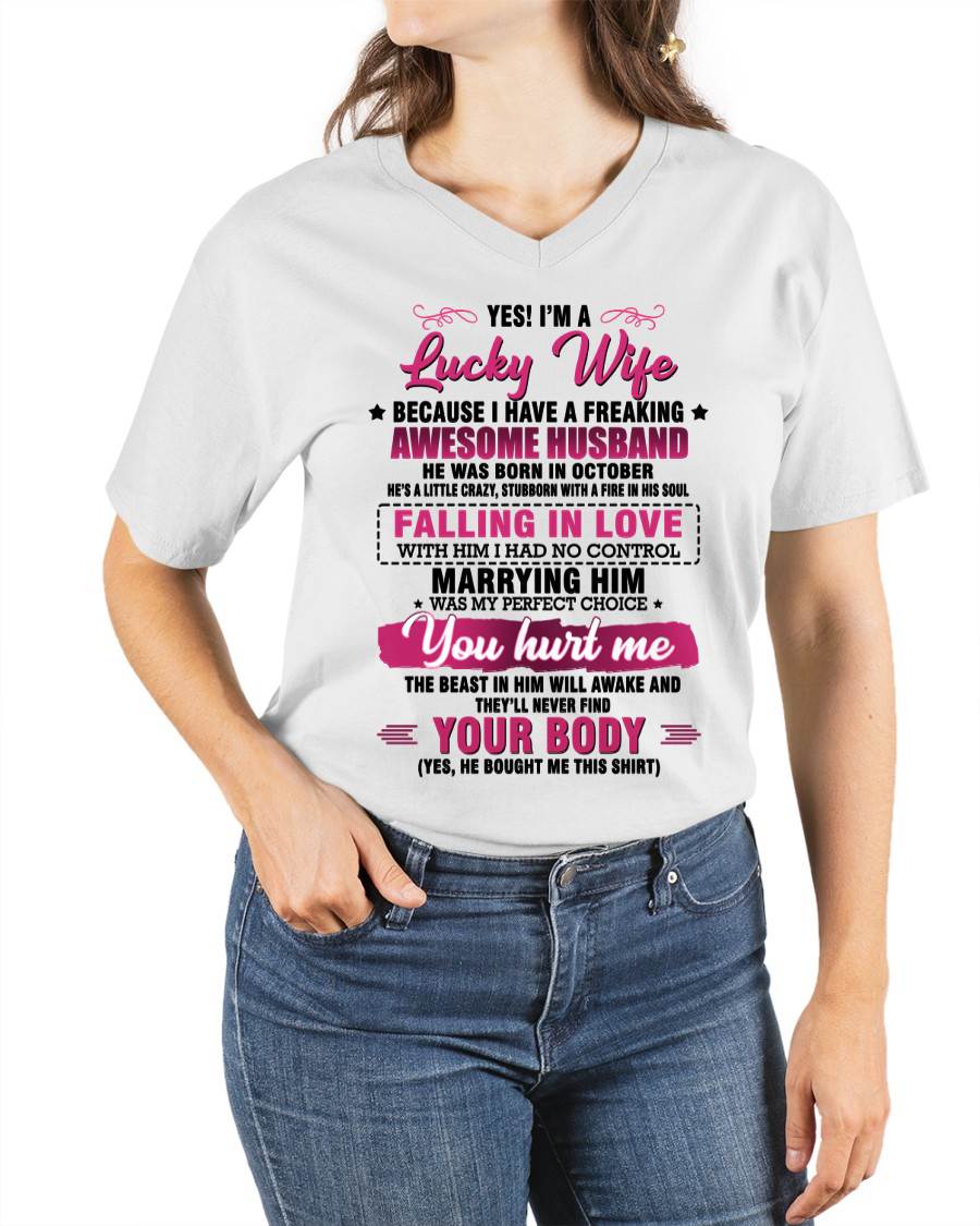 OCTOBER - YES! I’M A LUCKY WIFE BECAUSE I HAVE A FREAKING AWESOME HUSBAND - FROM HUSBAND - TLEE10 (SKU26T-01-08-10)