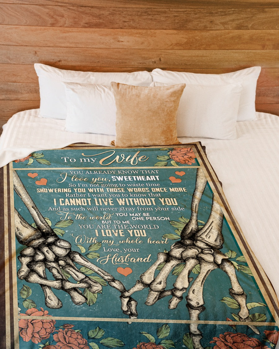 Special blanket for wife - from husband