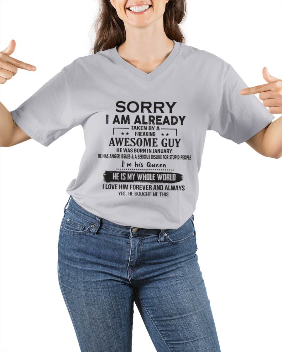 January - Sorry I Am Already Taken By A Freaking Awesome Guy - Gift From Husband - TLEE01 (SKU07-145-01)