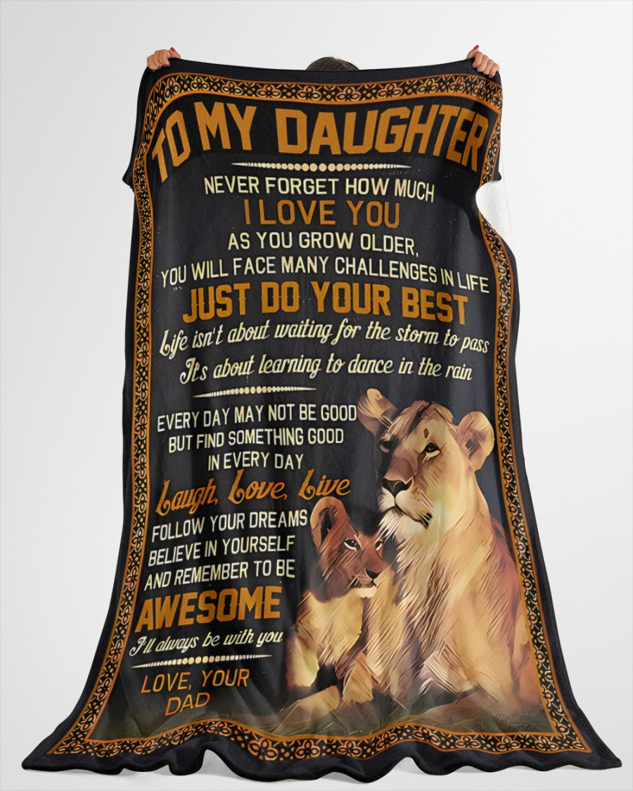 Special Gift For Your Daughter Blanket - From Dad (SKUB12-101)